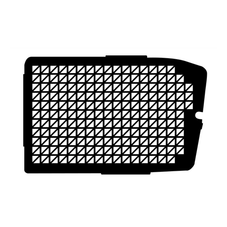 Raamrooster Volkswagen T5/T6 schuifdeur Zwart